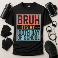 Bruh ItS My 100th Day Of School Boys Performance Shirt