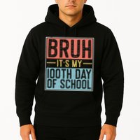 Bruh ItS My 100th Day Of School Boys Hoodie