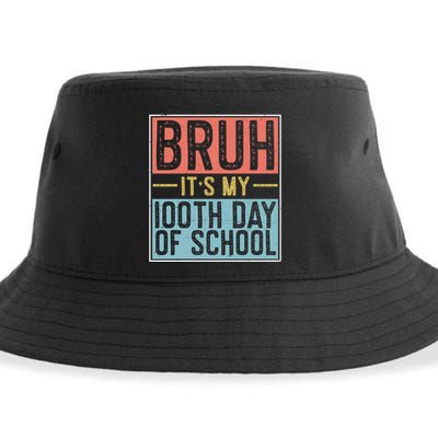Bruh ItS My 100th Day Of School Boys Sustainable Bucket Hat