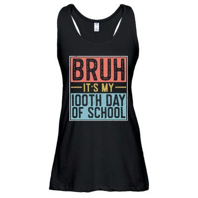 Bruh ItS My 100th Day Of School Boys Ladies Essential Flowy Tank