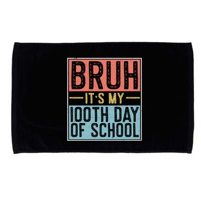 Bruh ItS My 100th Day Of School Boys Microfiber Hand Towel