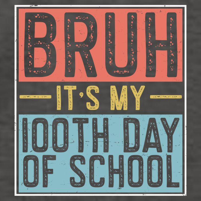 Bruh ItS My 100th Day Of School Boys Vector Backpack