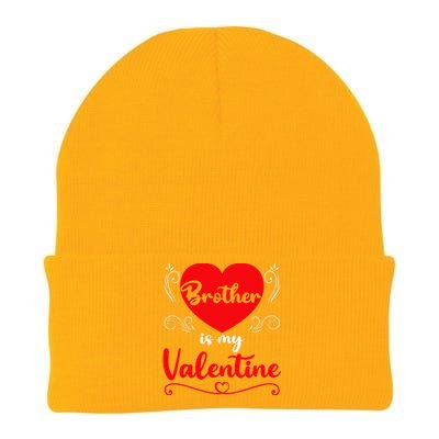 Brother Is My Valentine Gift Brother Valentine's Day Knit Cap Winter Beanie