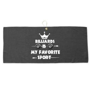 Billiards Is My Favorite Sport Billiards Dad Gift For Father’s Day Large Microfiber Waffle Golf Towel