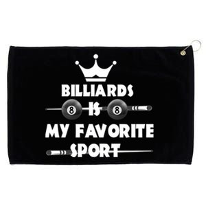 Billiards Is My Favorite Sport Billiards Dad Gift For Father’s Day Grommeted Golf Towel