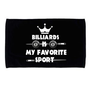 Billiards Is My Favorite Sport Billiards Dad Gift For Father’s Day Microfiber Hand Towel