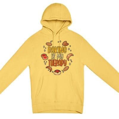 Baking Is My Therapy Meaningful Gift Premium Pullover Hoodie