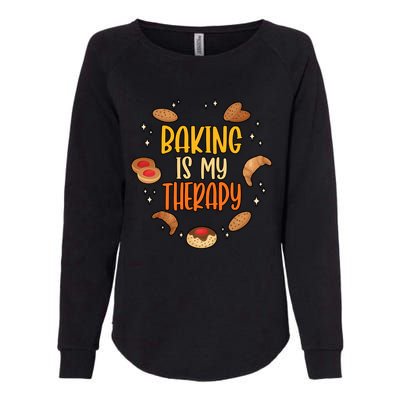 Baking Is My Therapy Meaningful Gift Womens California Wash Sweatshirt