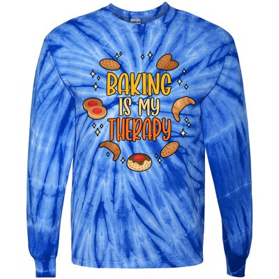 Baking Is My Therapy Meaningful Gift Tie-Dye Long Sleeve Shirt