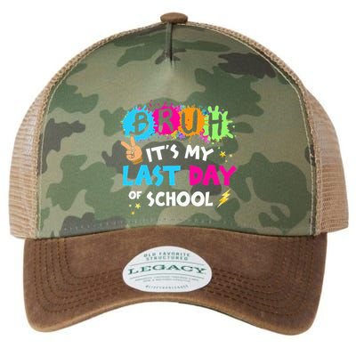 Bruh ItS My Last Day Of School Graduate 2024 Legacy Tie Dye Trucker Hat