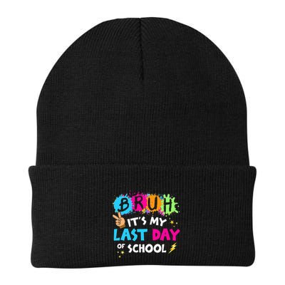 Bruh ItS My Last Day Of School Graduate 2024 Beanie