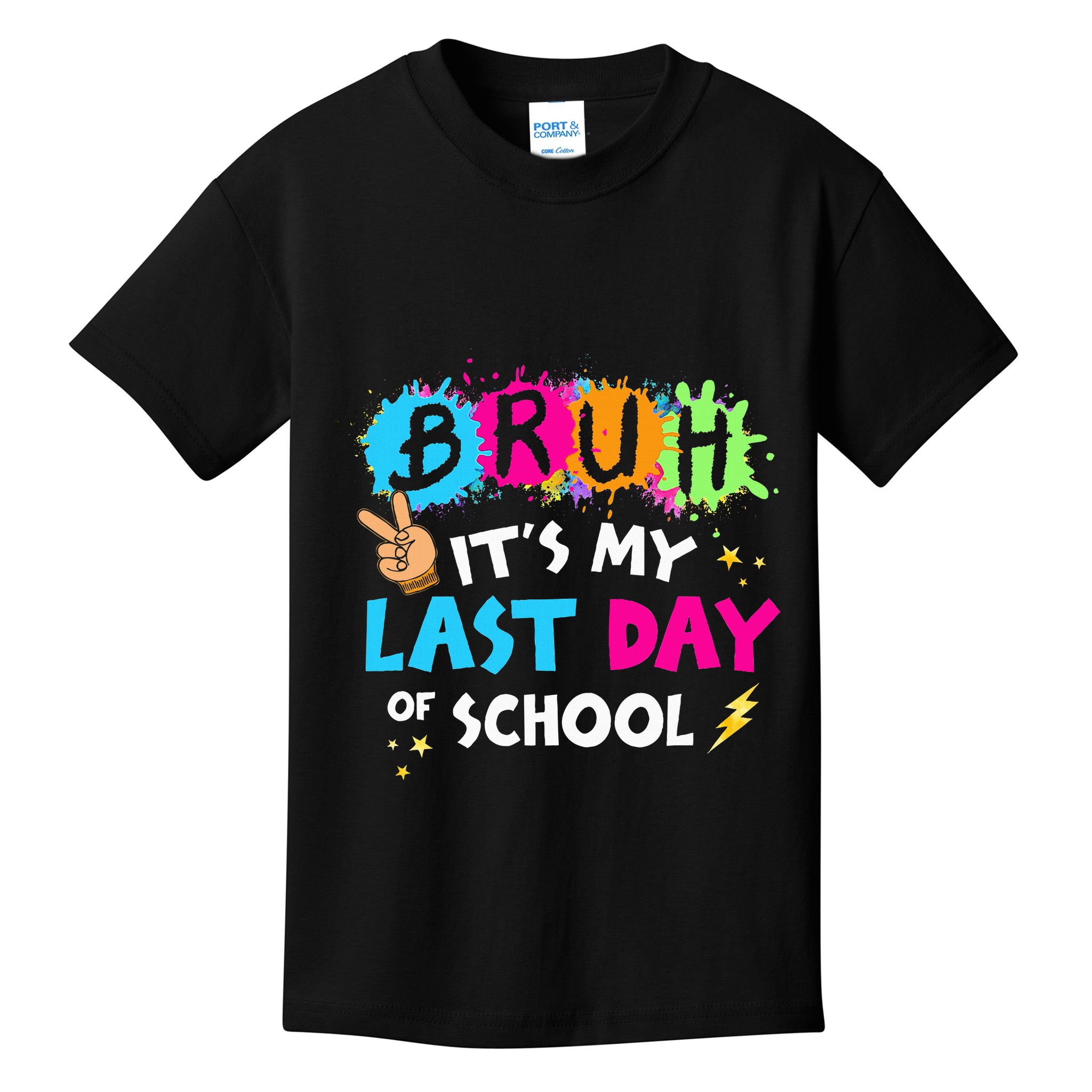 Bruh ItS My Last Day Of School Graduate 2024 Kids T-Shirt