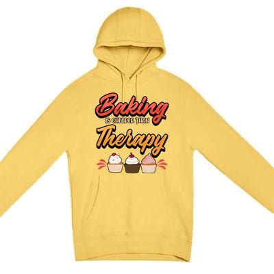 Baking Is My Therapy Gift Premium Pullover Hoodie