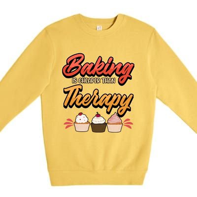 Baking Is My Therapy Gift Premium Crewneck Sweatshirt