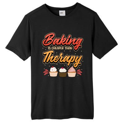 Baking Is My Therapy Gift Tall Fusion ChromaSoft Performance T-Shirt