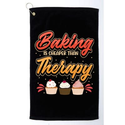 Baking Is My Therapy Gift Platinum Collection Golf Towel