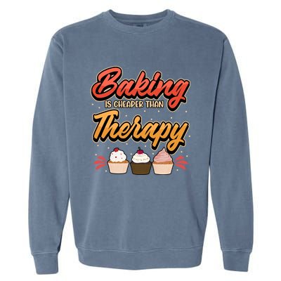 Baking Is My Therapy Gift Garment-Dyed Sweatshirt