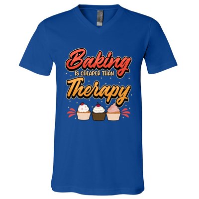 Baking Is My Therapy Gift V-Neck T-Shirt