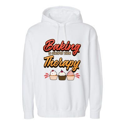 Baking Is My Therapy Gift Garment-Dyed Fleece Hoodie