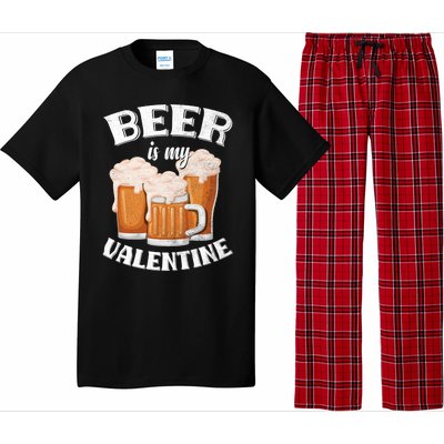 Beer Is My Valentine Funny Gift Funny Adult Anti Valentine's Day Funny Gift Pajama Set