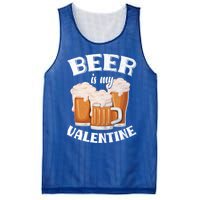 Beer Is My Valentine Funny Gift Funny Adult Anti Valentine's Day Funny Gift Mesh Reversible Basketball Jersey Tank