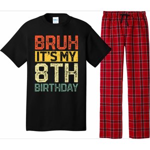 Bruh It's My 8th Birthday 8 Year Old Birthday Decorations  Pajama Set