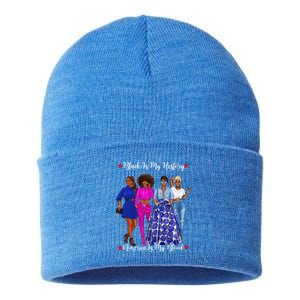 Black Is My History Strong Black Females Mom Sister Teacher Funny Gift Sustainable Knit Beanie