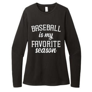 Baseball Is My Favorite Season Womens CVC Long Sleeve Shirt