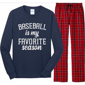 Baseball Is My Favorite Season Long Sleeve Pajama Set