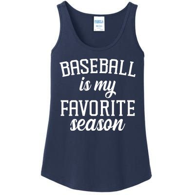 Baseball Is My Favorite Season Ladies Essential Tank