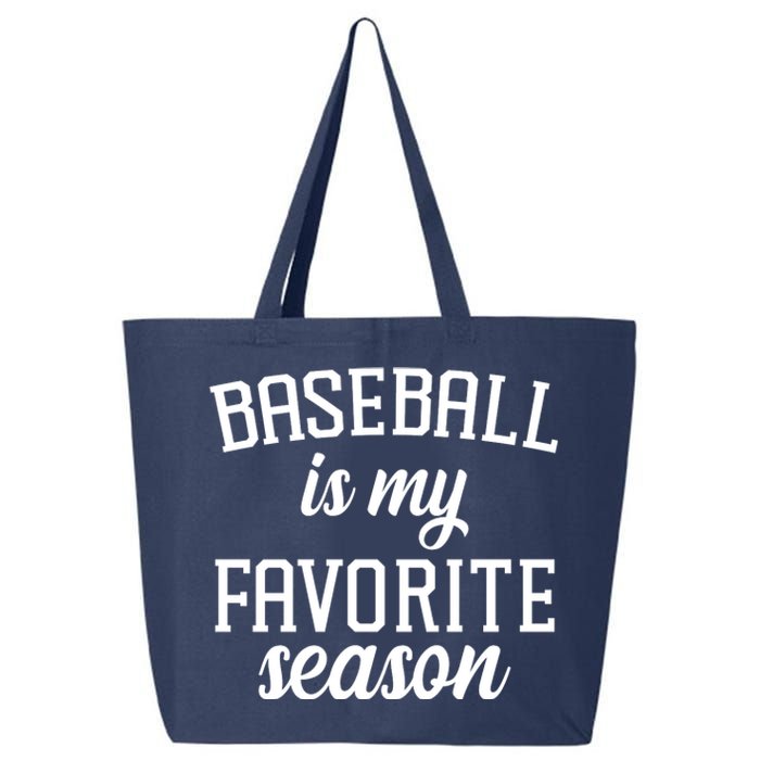 Baseball Is My Favorite Season 25L Jumbo Tote