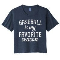 Baseball Is My Favorite Season Women's Crop Top Tee