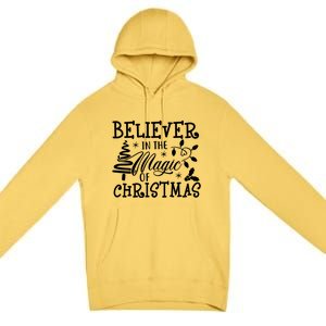 Believe In Magic Of Christmas Tree Gift Premium Pullover Hoodie