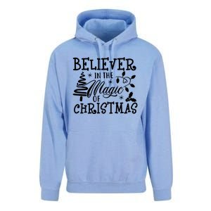 Believe In Magic Of Christmas Tree Gift Unisex Surf Hoodie