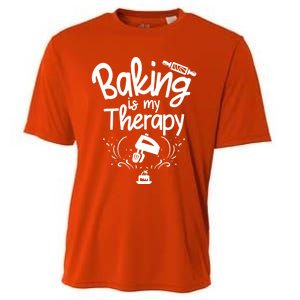 Baking Is My Therapy Great Gift I Funny Baking Great Gift Cooling Performance Crew T-Shirt