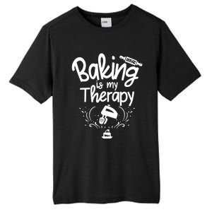 Baking Is My Therapy Great Gift I Funny Baking Great Gift Tall Fusion ChromaSoft Performance T-Shirt