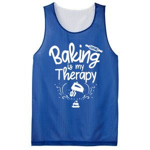 Baking Is My Therapy Great Gift I Funny Baking Great Gift Mesh Reversible Basketball Jersey Tank