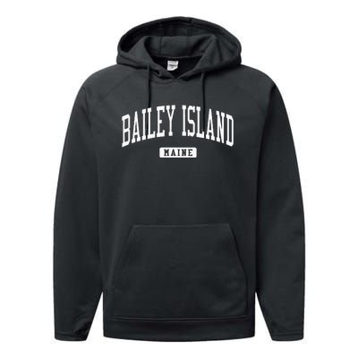 Bailey Island Maine Me College University Sports Style Performance Fleece Hoodie