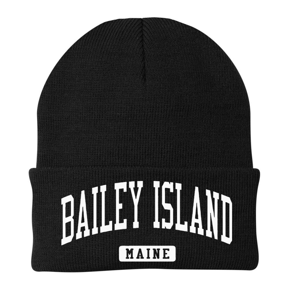 Bailey Island Maine Me College University Sports Style Beanie