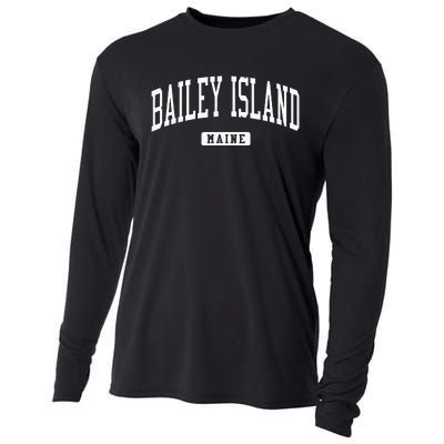 Bailey Island Maine Me College University Sports Style Cooling Performance Long Sleeve Crew