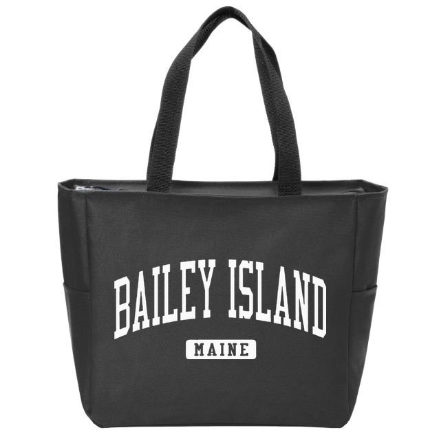 Bailey Island Maine Me College University Sports Style Zip Tote Bag