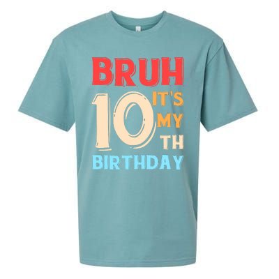 Bruh It's My 10th Birthday Sueded Cloud Jersey T-Shirt