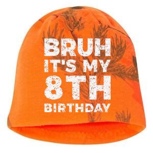 Bruh ItS My 8th Birthday 8 Year Old Birthday Kati - Camo Knit Beanie