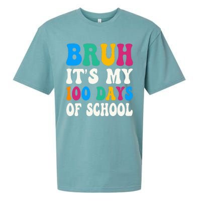 Bruh Its My 100 Days Of School 100th Day Of School Sueded Cloud Jersey T-Shirt