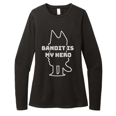 Bandit Is My Hero Funny Show Dad Dog Gift Womens CVC Long Sleeve Shirt