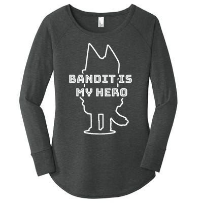 Bandit Is My Hero Funny Show Dad Dog Gift Women's Perfect Tri Tunic Long Sleeve Shirt