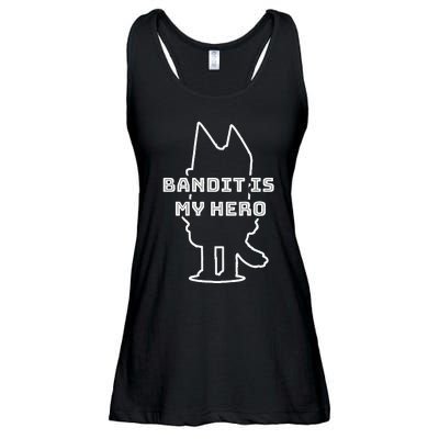 Bandit Is My Hero Funny Show Dad Dog Gift Ladies Essential Flowy Tank