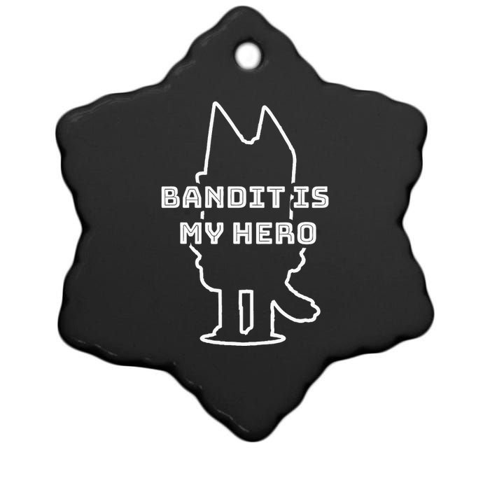 Bandit Is My Hero Funny Show Dad Dog Gift Ceramic Star Ornament