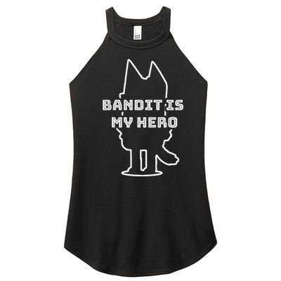 Bandit Is My Hero Funny Show Dad Dog Gift Women’s Perfect Tri Rocker Tank