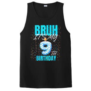 Bruh Its My 9th Birthday Boy 9 Years Old Birthday PosiCharge Competitor Tank